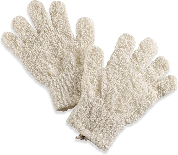 Earth Therapeutics Organic Cotton Exfoliating Gloves 1 Pack - Image 3