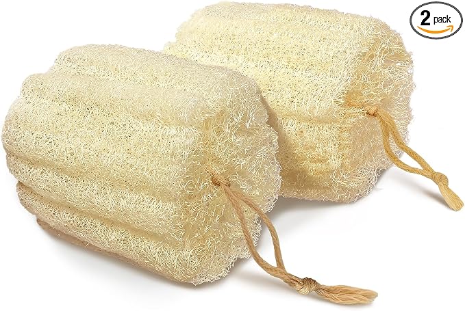 Natural Shower Loofah Sponge, Bath Exfoliating Loofa Body Scrubber, Soft and by YIQINGJIE
