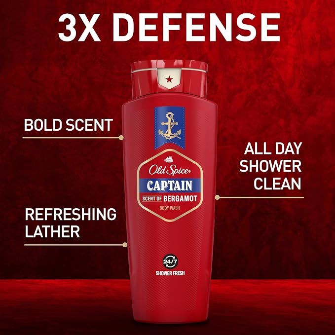 Old Spice Refreshing Body Wash for Men, 3X Defense, 24/7 Shower Fresh - Image 2