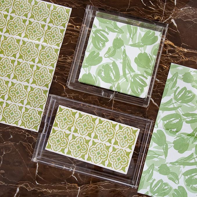 CY craft Acrylic Guest Towel Napkin Holder, Fancy Flat Napkin Holders - Image 2