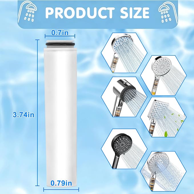 4 Pack Shower Head Filter Replacement Compatible - Image 2