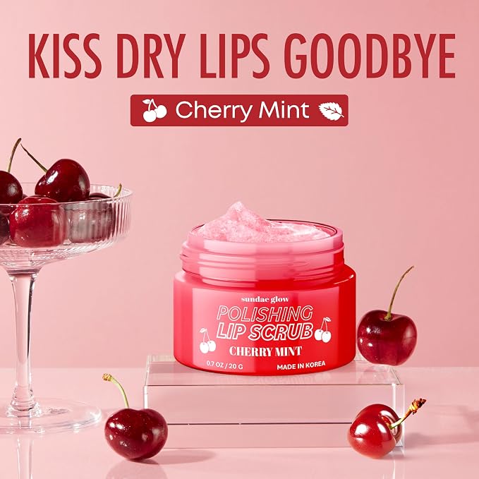 Lip Scrub with Cherry Mint – Gentle Exfoliation, Deep Hydration & Lip Repair – - Image 3