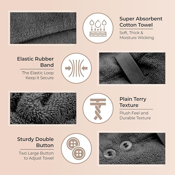 Lili&James Cotton Hair Towel Wrap - Image 5