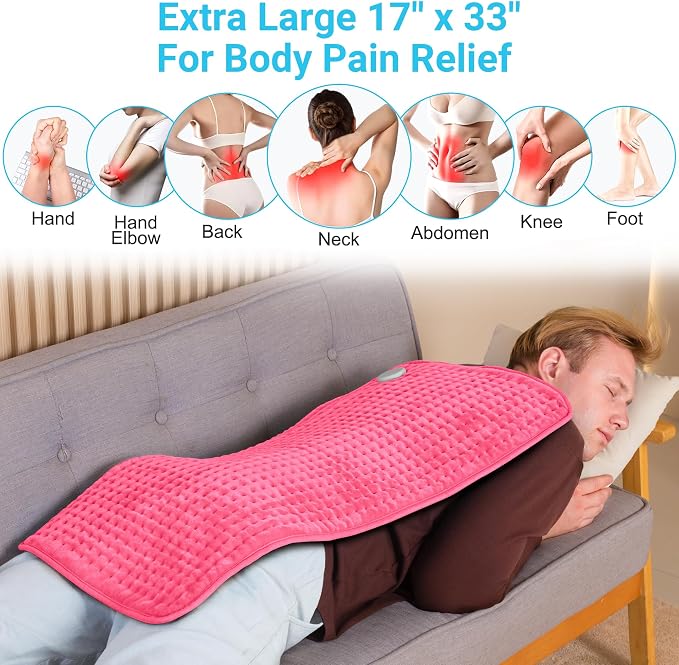 Boileau Electric Heating Pad for Back Pain and Period Cramps Relief, 3 Heating - Image 3