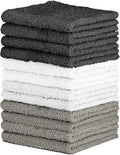 QUBA LINEN 100% Cotton Washcloth Set – Soft, Absorbent Face Towels by QUBA+LINEN