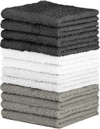 QUBA LINEN 100% Cotton Washcloth Set – Soft, Absorbent Face Towels by QUBA+LINEN