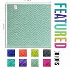 ZUPERIA Zigzag Multicolor Wash Cloths -24 Pack -12" x 12"- Highly Absorbent - Image 5