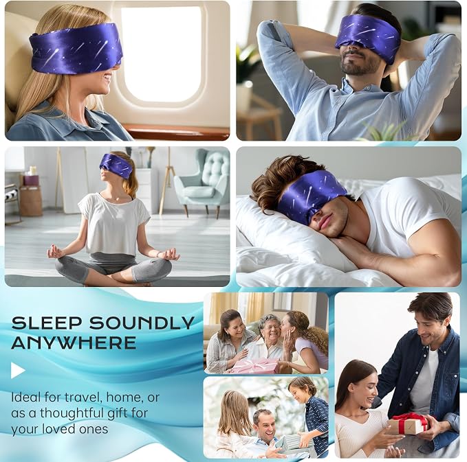 MUSICOZY Silk Sleep Mask for Women Men, Ultra-Soft Mulberry Silk Eye Mask - Image 7