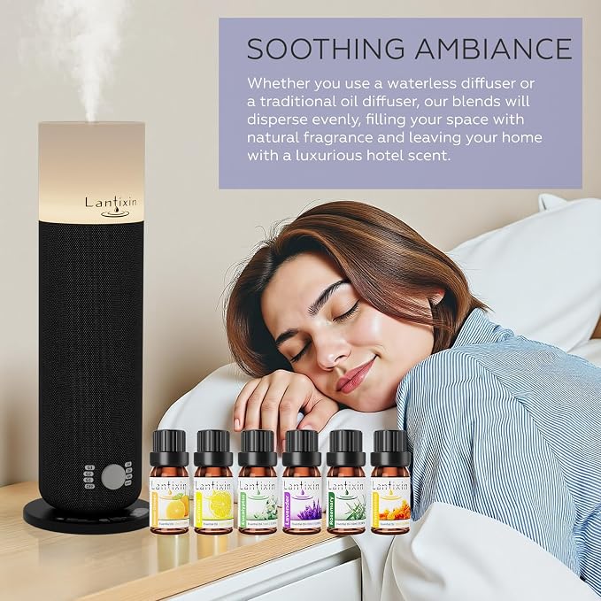 Lantixin Top 6 Essential Oils Set: Frankincense, Eucalyptus, Sweet Orange - Image 6