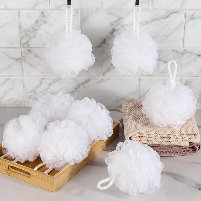 8Pcs Small Loofah Travel Size Bath Sponge 35g/pc Shower Puff Mesh Pouf - Image 5