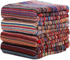 BolBom*S Bath Towel Set 4 Pack, 30 x 60 Inches Large 100% Cotton Stripe Bath - Image 6