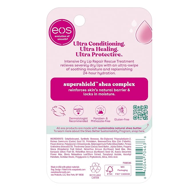 eos The Hero Lip Repair, Extra Dry Lip Treatment, 24HR Moisture, Overnight Lip - Image 8