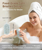 3 Pack Silicone Body Scrubber Set Include Silicone Bath Sponge Brush + Body - Image 2