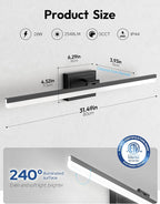 VOLISUN Modern Bathroom Vanity Light 31.5 inch, 28W Dimmable 5CCT Led Bathroom - Image 7