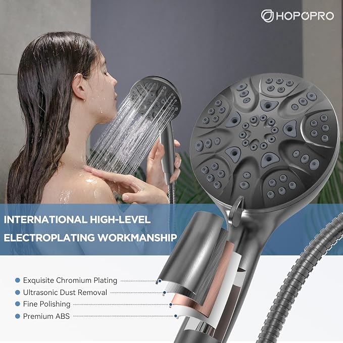 6-Mode High Pressure Handheld Shower Head Set, Consumer Reports Recommended - Image 2