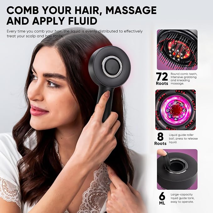 Rechargeable 3 in 1 Scalp Massager Hair Growth Oil Applicator, Electric Scalp - Image 4