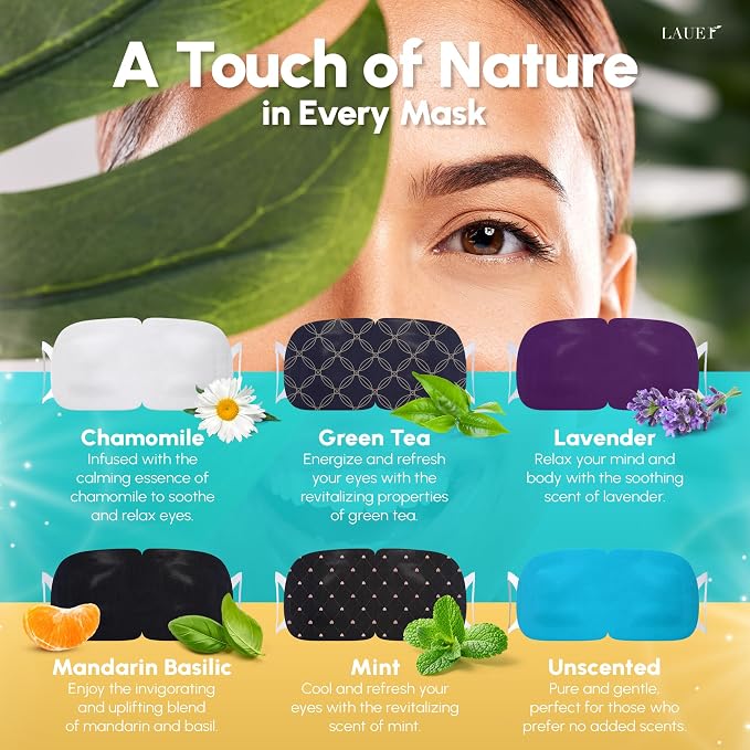 Heated Eye Steam Mask Dry Eyes Self Warm Compress Dark Circles Puffiness Set of - Image 5