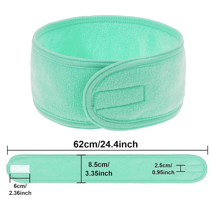 Whaline 4 PCS Spa Headband, Make up Hair Band, Stretch Terry Cloth Headband - Image 2