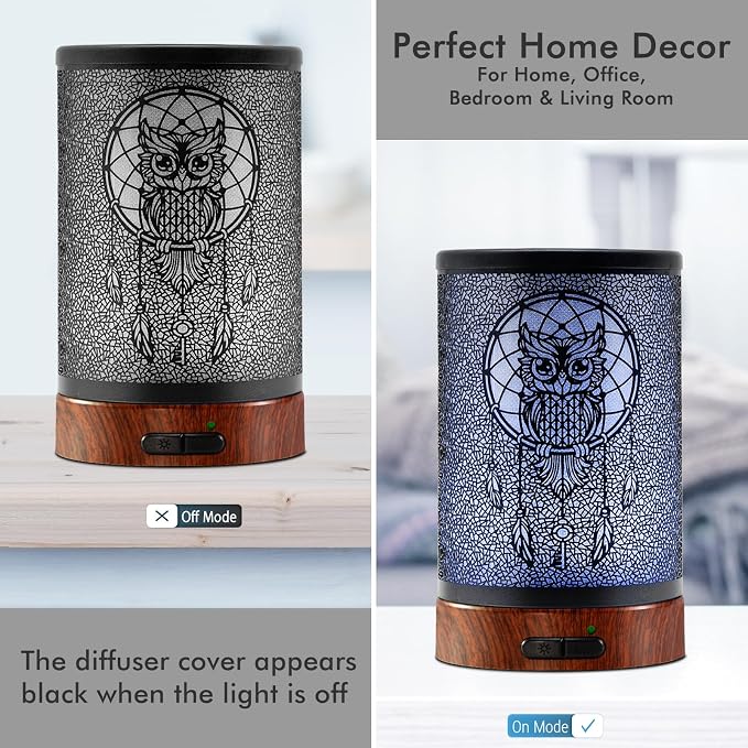 EQUSUPRO Essential Oil Diffuser 150ml Metal Aromatherapy Oil Diffuser - Image 2