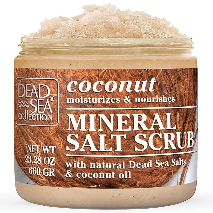 Dead Sea Collection Coconut Salt Scrub – Exfoliating Body Scrub by DeadSeaCollection