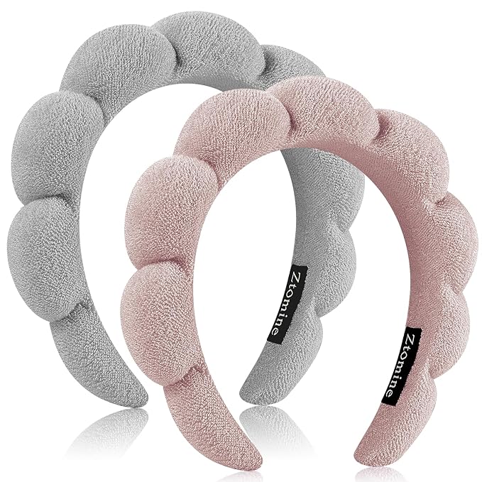 Ztomine Spa Headbands for Washing Face or Facial, Terry Cloth Headband Wash by Ztomine