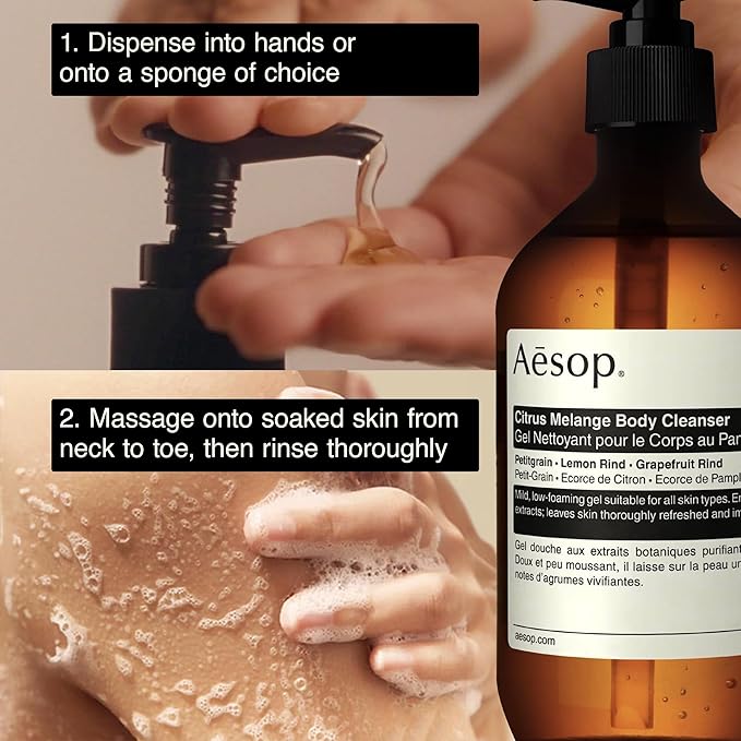 Aesop Citrus Melange Body Cleanser | Low-Foaming Shower Gel - Image 5