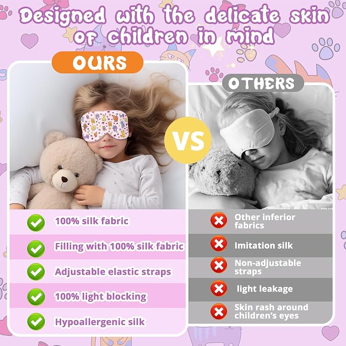 Kids Sleep Mask Eye Cover: 100% Real Natural Pure Silk Eye Mask - Image 5