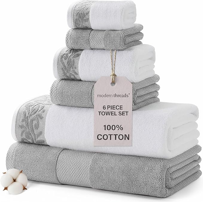 Modern Threads 600 GSM 6-Piece Towel Set by ModernThreads