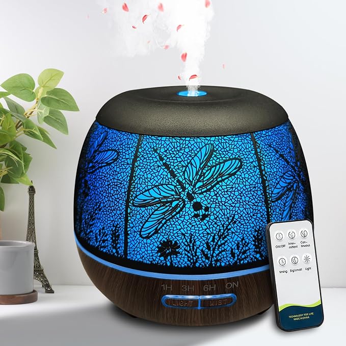 Roonbo Diffusers for Essential Oils Large Room 400ml, Essential Oil Diffuser by Roonbo