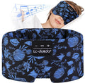 LC-dolida Sleep Mask with Bluetooth Headphones, Extra Large Silk Eye Mask by LC-dolida