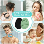 Silicone Back Scrubber & Bath Glove Set 2PCS, 13.4'' Gentle Shower Back Scrubber - Image 8