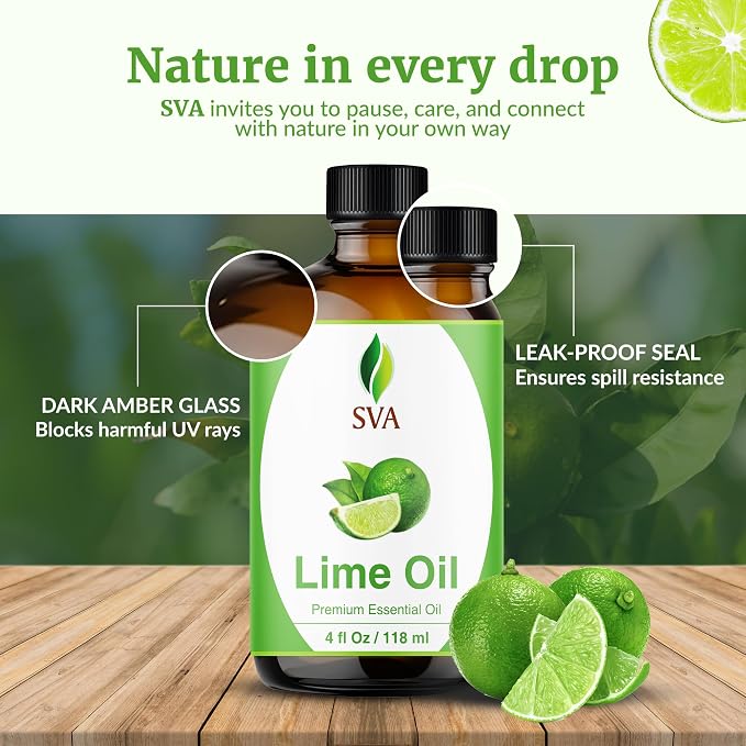 SVA Lime Essential Oil – 4 Fl Oz – 100% Natural Lime Oil - Image 7