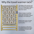 XBVV Towel Warmer Rack for Bathroom - Image 7