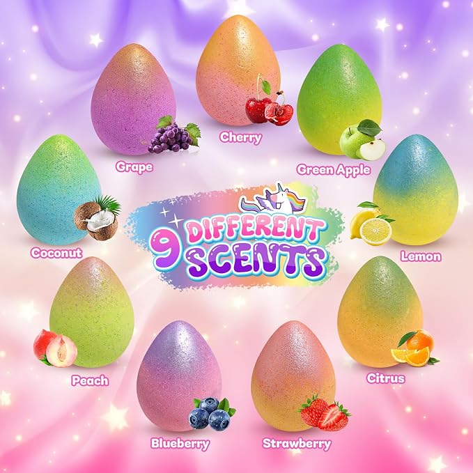 Qivatex Unicorn Bath Bombs for Girls - Image 5