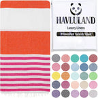 HAVLULAND Turkish Beach Towels, Oversized 40"x72" Turkish Bath Towel, Highly by Havluland