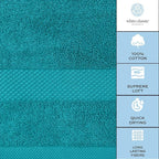 White Classic Luxury Aqua Hand Towels - Image 7