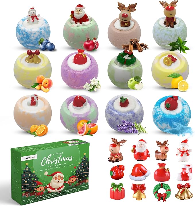 EvolutionUSA 12 Christmas Bath Bombs - Image 9
