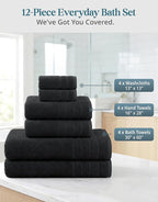 CASA PLATINO 100% Cotton Towel Set - Image 3