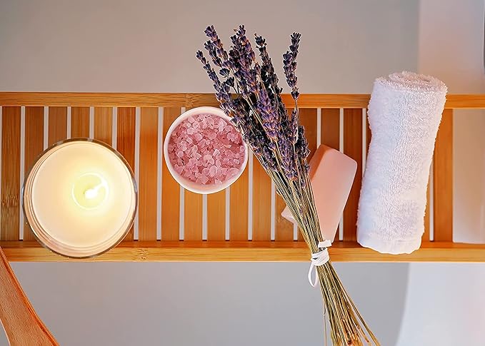 RoyalHouse Bamboo Bath Caddy Tray - Image 4