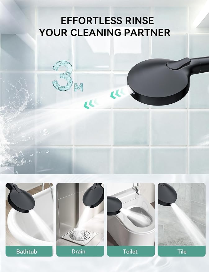 Magichome Shower Head with Handheld, High Pressure 10-Spd Detachable Chrome - Image 5