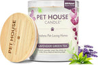 Pet House Lavender Candle Clean Burning, Long Lasting Pet Odor Candle by OneFurAll