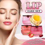 4PCS Lip Scrub and Mask Set, Cherry and Honey Pot Lip Balm, Strawberry and - Image 7