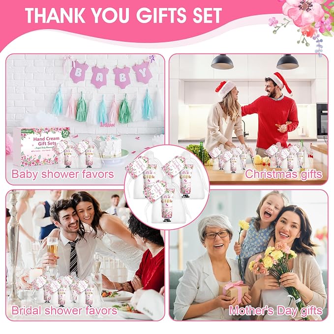 KONEUK 50 Pack Bulk Hand Cream Sets, Bridal Shower Favors, Appreciation Gifts - Image 6