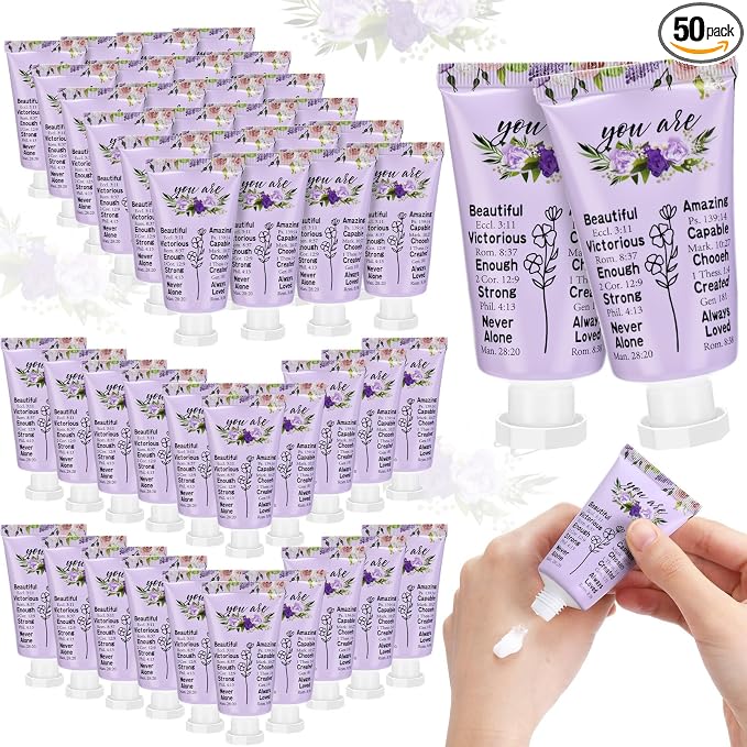 50 Pack Christian Hand Lotion Bulk Gifts by Heigble