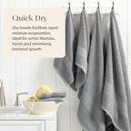 Springtree Home 100% Cotton Bath Towel Set of 4 | Super Soft & Absorbent - Image 3