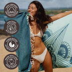 FESHKA Sand Proof Turkish Beach Towel – Oversized, Quick Dry & Lightweight - Image 4
