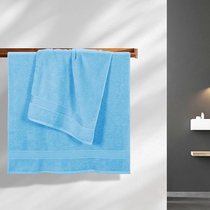 BELZZI Home Ultra Soft 4 Pack Oversized Bath Towel Set 27x54, Cotton Compact - Image 3