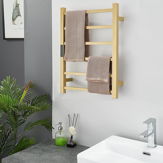 Electric Heated Towel Warmer Rack Gold Bathroom Accessories, - Image 2