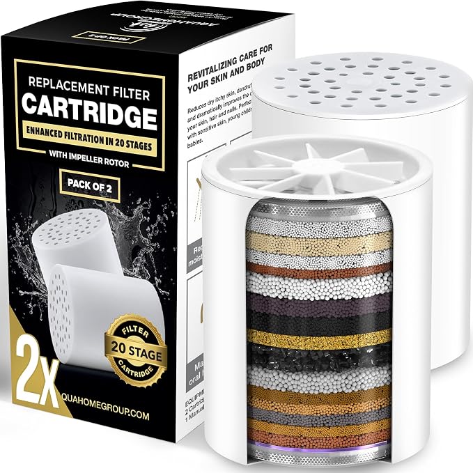 AquaHomeGroup 20-Stage Premium Shower Filter Replacement Cartridge by Aquahomegroup