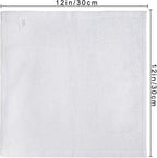 Basic Wash Cloths 12x12 Inches – Pack of 12 – White Color – Soft and Absorbent - Image 2